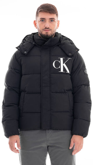 CALVIN KLEIN JEANS HOODED JACKET CK LOGO MEN J326104 BEH