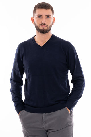 MARKUP MEN'S V-NECK SWEATER MK20011 BLUE