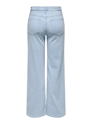 ONLY JEANS MADISON BLUSH VITA ALTA FONDO LARGO DONNA (light blue bleached denim) 15338289 LBB