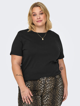 ONLY CARMAKOMA T-SHIRT JEN MEZZA MANICA GIROCOLLO DONNA 15339889 BLK