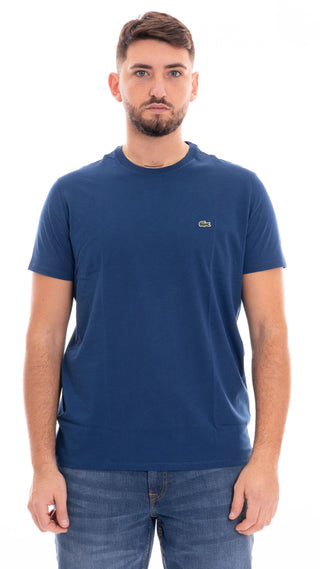 LACOSTE T-SHIRT  IN COTONE PIMA TH6709 HBM