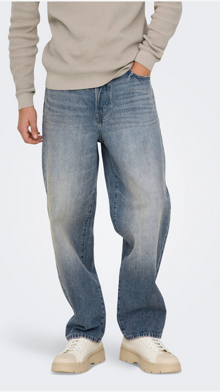 ONLY&SONS JEANS FADE LOOSE SBG 2218 TAI DENIM UOMO 22032218 BGD