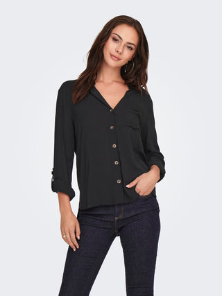 JACQUELINE DE YONG CAMICIA LAUREL MANICA LUNGA DONNA 15329311 BLK