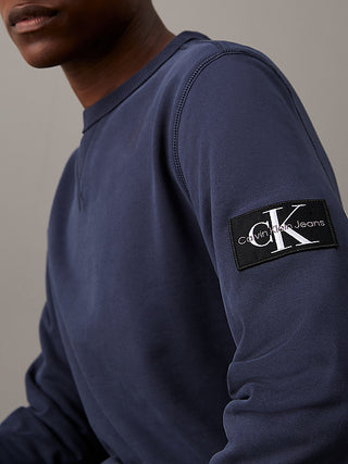 CALVIN KLEIN JEANS FELPA GIROCOLLO CON LOGO SU MANICA UOMO J323426 PPK