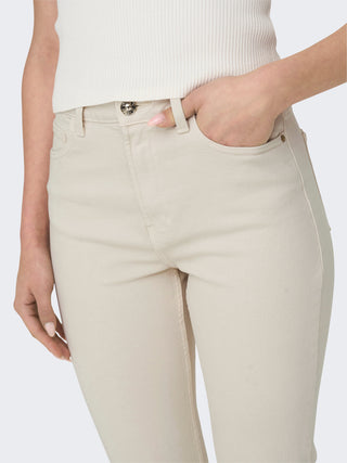 ONLY PANTALONE EMILY DENIM SFRANGIATO ALLA CAVIGLIA DONNA 15175323 ECR