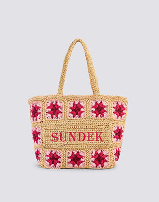 SUNDEK BEACH LAND BAG IN STRAW WITH LOGO AW745ABPA100 13001