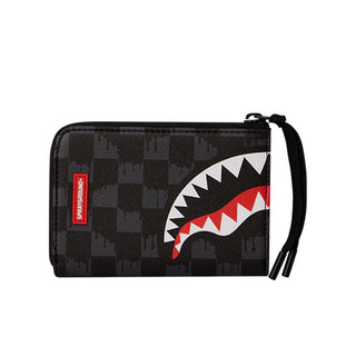 SPRAYGROUND CHECK SHARK WALLET WITH ICONIC LOGO W6575