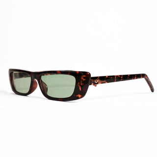 OS SUNGLASSES PARIS TORTOISESHELL SUNGLASSES WITH GREEN LENS OS2058-C04