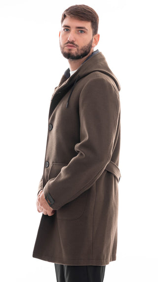 MARKUP PARKA LUNGO CON CAPPUCCIO E BOTTONI UOMO MK794619 MLR