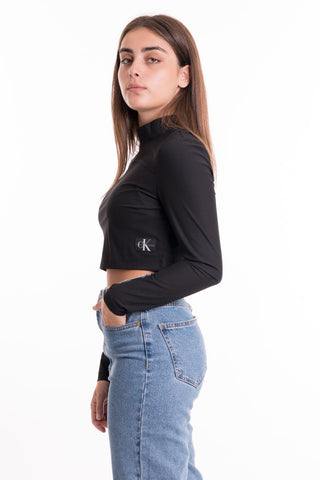 CALVIN KLEIN JEANS W TECHNICAL KNIT MOCK NECK J221312