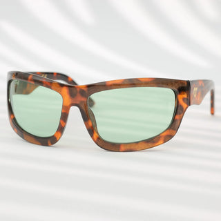 OS SUNGLASSES TORTOISE SUNGLASSES GREEN LENS OS2053-C03