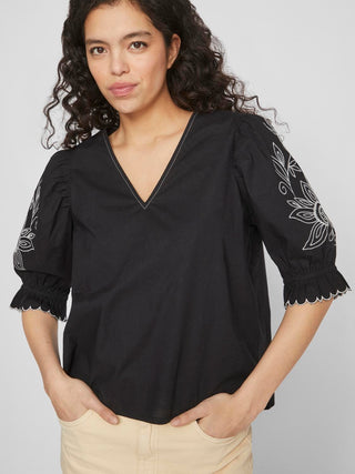 VILA TOP SELLA DONNA 14102029 BLK