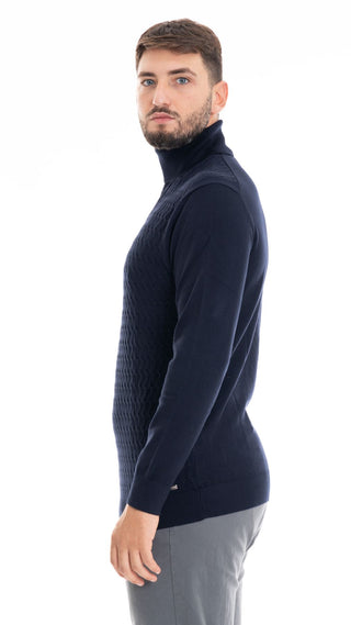 MARKUP MAGLIONE COLLO ALTO UOMO MK790040 BLU