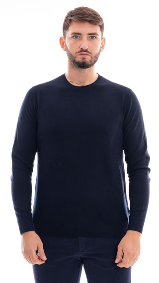 MARKUP MAGLIONE GIROCOLLO IN CASHMERE UOMO MK790116 BLU