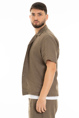 FIFTIETH SHORT SLEEVE LINEN SHIRT 100 VER