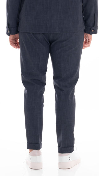 PATRICK&SON PANTALACCIO  UOMO PUNTO MILANO DELAVE' FELPIE BLU