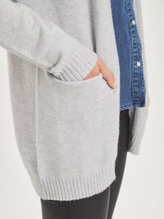 WOMEN'S VILA CARDIGAN RIL (MEDIUM GRAY MELANGE) 14044041 MGM