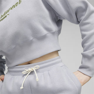 PUMA FELPA CLASSICS RELAXED CROPPED HOODIE DONNA 624273 63