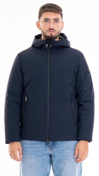 MARKUP GIUBBOTTO CON CAPPUCCIO IN SOFTSHELL UOMO MK794011 BLU