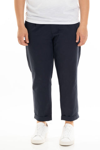 LORD PARTENOPEI LINEN TROUSERS PANTAM24-BLUE