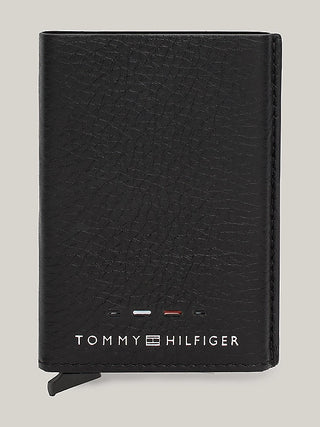 TOMMY HILFIGER PORTAFOGLI PREMIUM METAL CREDIT CARD HOLDER AM12760 BDS