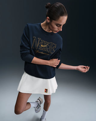 NIKE PO CREW SHINE LOGO SWEATSHIRT WOMEN FV8057 451