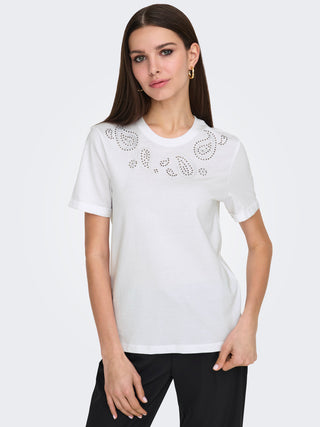 ONLY T-SHIRT HOLLIS MANICA CORTA A FANTASIA DONNA 15343560 BGW