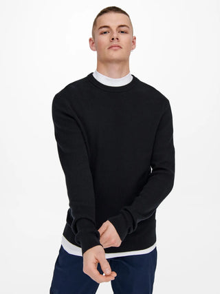 ONLY&amp;SONS PHIL CREW NECK SWEATER MEN 22022855 DKN