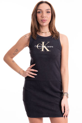 CALVIN KLEIN JEANS ABITO ARCHIVAL MONOLOGO RIB TANK DONNA J223069 BEH