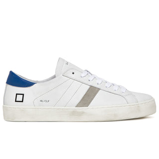 DATE MEN'S HILL LOW CALF WHITE-BLUE SHOES M997-HL-CA-WE