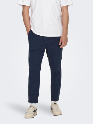 ONLY&SONS PANTALACCIO CROP LINUS MISTO LINO 22024966 DKN