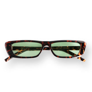 OS SUNGLASSES PARIS TORTOISESHELL SUNGLASSES WITH GREEN LENS OS2058-C04