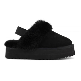 COLORS OF CALIFORNIA W PLATFORM SLIPPER IN SUEDE CON CHIUSURA A CINTURINO DONNA YWPLA07 BLA