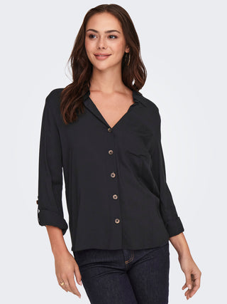 JACQUELINE DE YONG CAMICIA LAUREL MANICA LUNGA DONNA 15329311 BLK