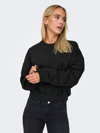 ONLY BELLA LONG SLEEVE CREW NECK SWEATER WOMEN 15326718 BLK