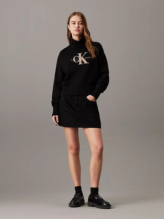 CALVIN KLEIN JEANS CK LOGO CHENILLE SWEATSHIRT WOMEN J224229 BEH