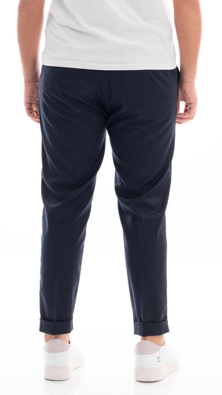 PATRICK&SON PANTALONE CLASSICO IN FRESCO LANA LUCIO 24 BLU