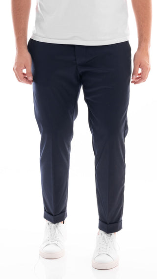 PATRICK&SON PANTALONE CLASSICO IN FRESCO LANA LUCIO 24 BLU