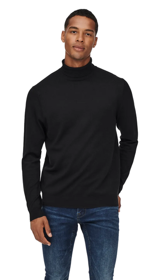 ONLY&SONS MAGLIONE WYLER COLLO ALTO UOMO 22020879 BLK