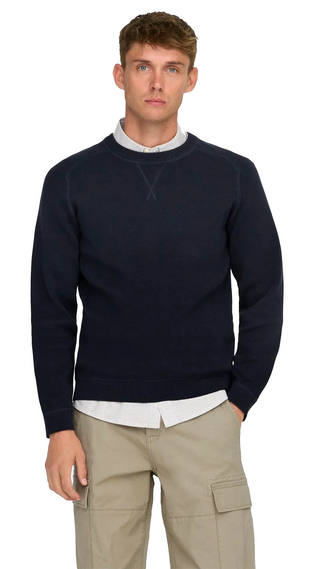 ONLY&SONS MAGLIONE SPIN GIROCOLLO UOMO 22027590 DKN