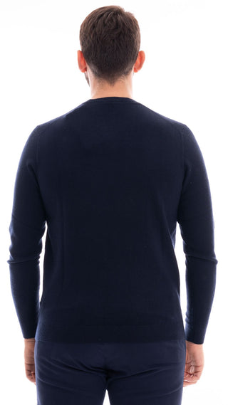 MARKUP MAGLIONE GIROCOLLO IN CASHMERE UOMO MK790116 BLU