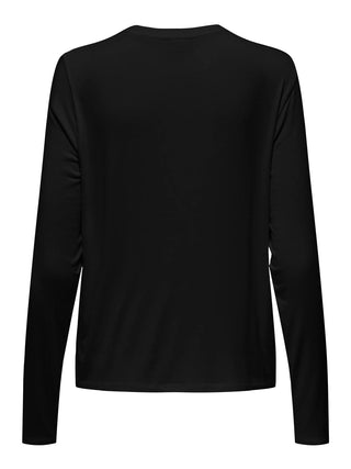 JACQUELINE DE YONG T-SHIRT COMO LONG SLEEVE CREW NECK WOMEN 15328943 BLK