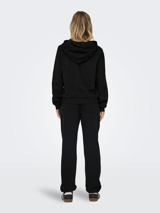 ONLY MAGLIONE BELLA MANICA LUNGA GIROCOLLO CON ZIP E CAPPUCCIO DONNA 15326712 BLK