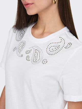 ONLY T-SHIRT HOLLIS MANICA CORTA A FANTASIA DONNA 15343560 BGW