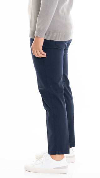 MORO PANTALONE 5 TASCHE IN GABARDINA MI2588 BLU