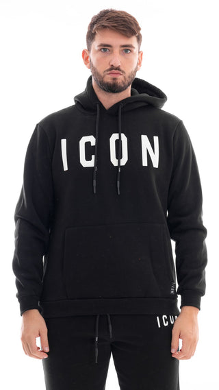 ICON FELPA CON CAPPUCCIO UOMO IU9016FC NRP