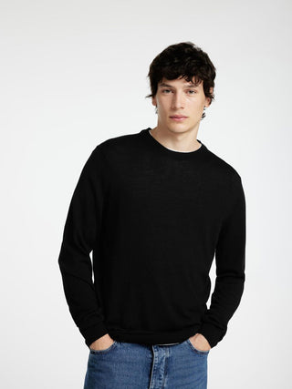 SELECTED HOMME TRAY SWEATER LONG SLEEVE HIGH MEN 16094647 BLK