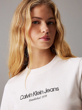 CALVIN KLEIN JEANS T-SHIRT CON LOGO CALVIN KLEIN DONNA J224914 YBI