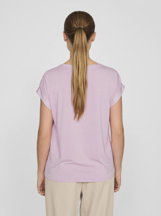 VILA T-SHIRT IN RASO ELLETE DONNA (Winsome Orchid) 14059563 WSO