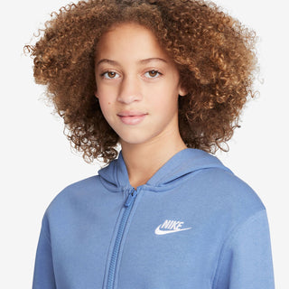 NIKE NSW CLUB FLEECE HOODIE FULL ZIP JR FD3004 450